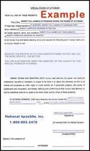 Special Power of Attorney Apostille for the Philippines